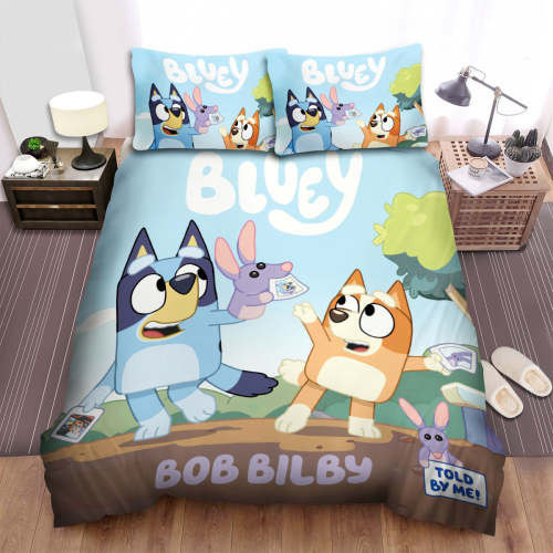 Cartoon Bluey Bedding Set Quilt Cover