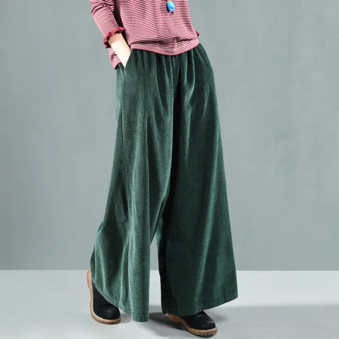 Women'S Autumn Loose Corduroy Wide Leg Pants