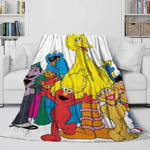 Sesame Street Blanket Flannel Fleece Throw Room Decoration