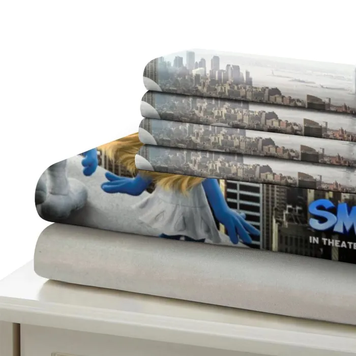 The Smurfs Bedding Set Quilt Duvet Cover Without Filler