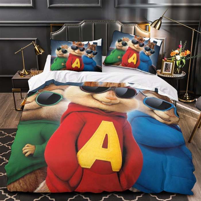 Alvin And The Chipmunks Bedding Set Quilt Duvet Cover Without Filler