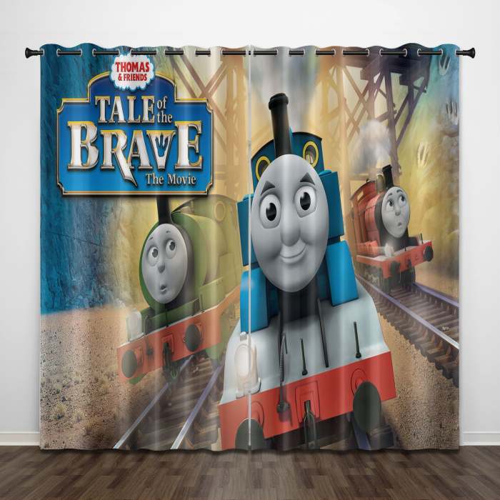 Thomas & Friends Curtains Pattern Blackout Window Drapes