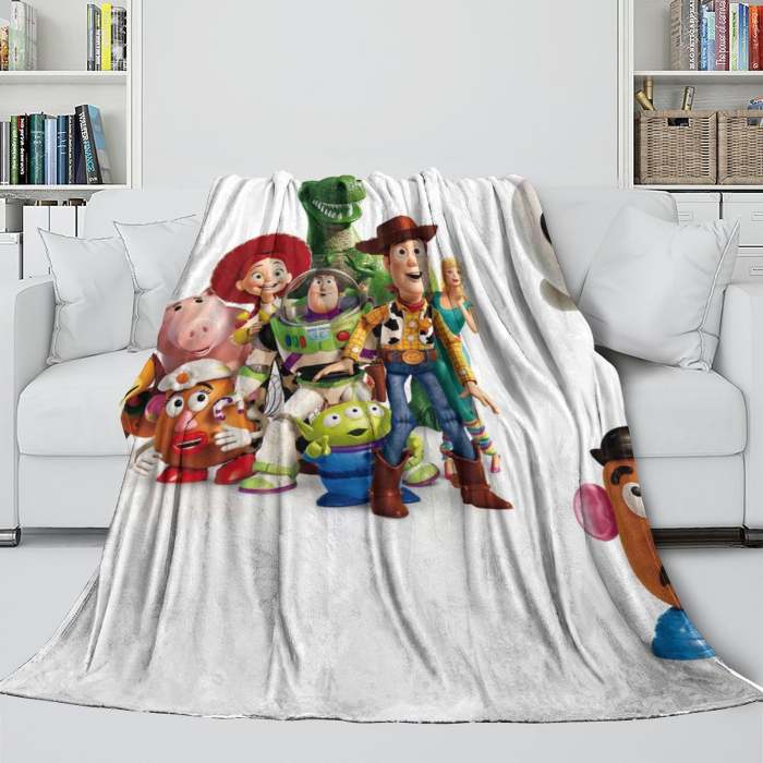 Cartoon Toy Story Blanket Flannel Fleece Throw Room Decoration