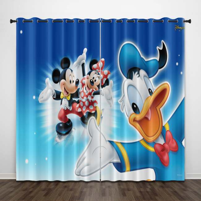 Donald Duck Curtains Pattern Blackout Window Drapes