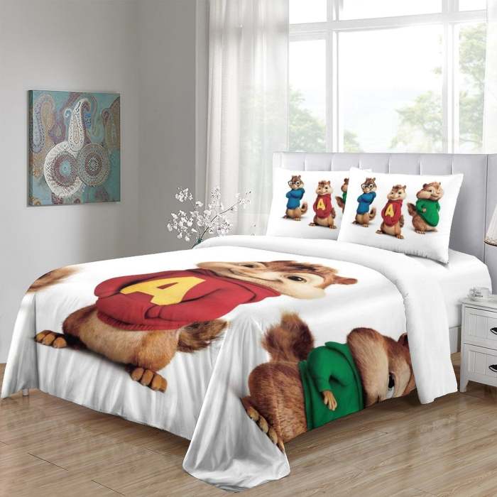 Alvin And The Chipmunks Bedding Set Quilt Duvet Cover Without Filler