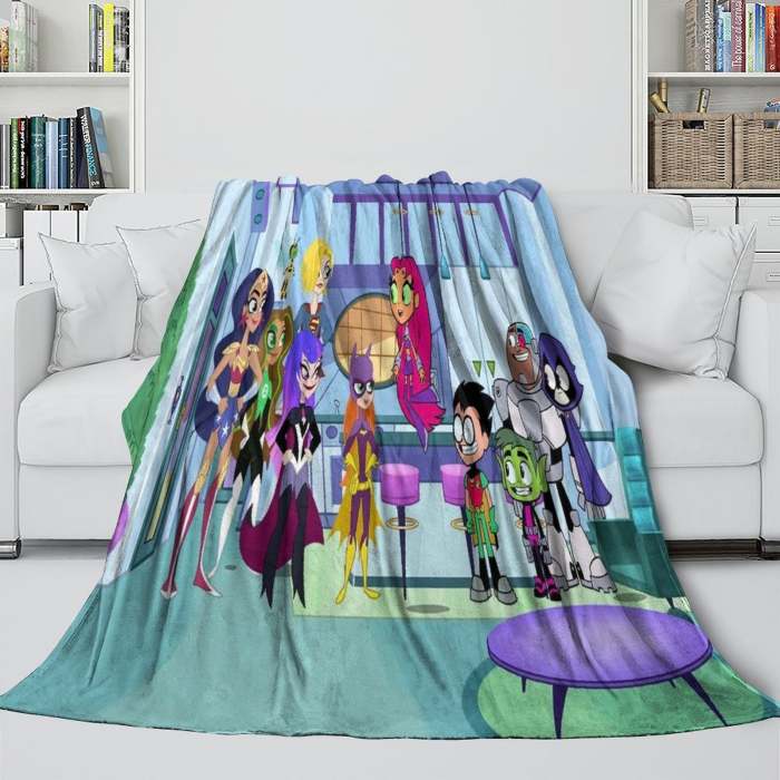 Teen Titans Go Blanket Flannel Throw Room Decoration