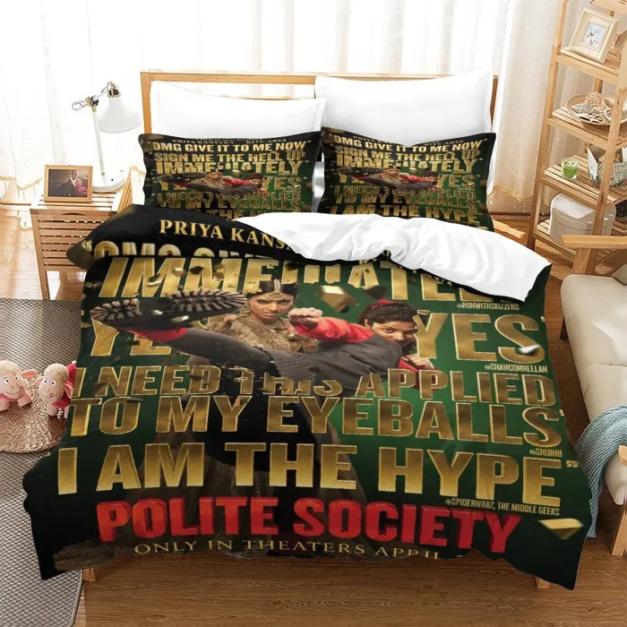 Polite Society Bedding Set Pattern Quilt Cover