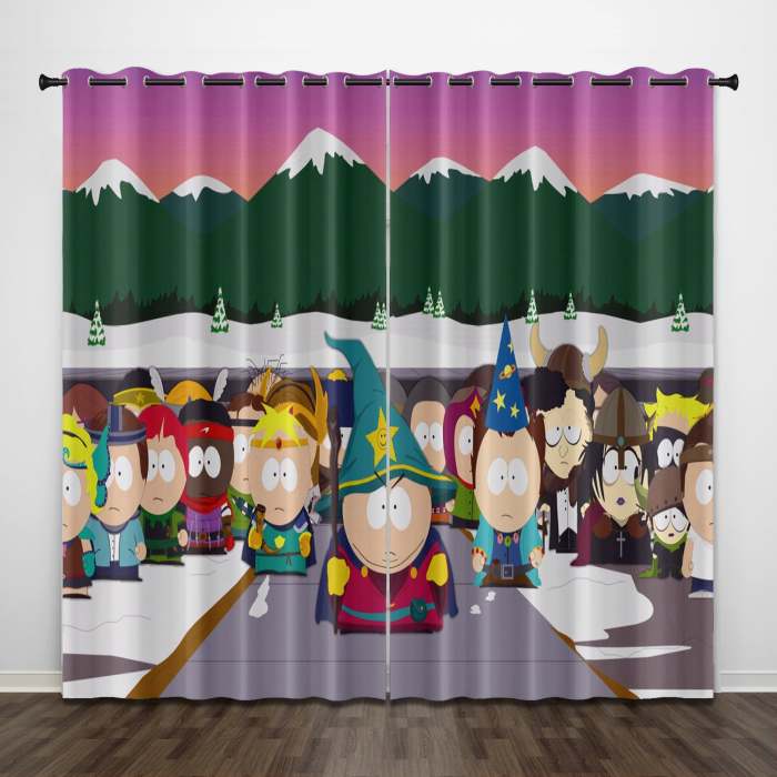 South Park The Stick Of Truth Curtains Pattern Blackout Window Drapes