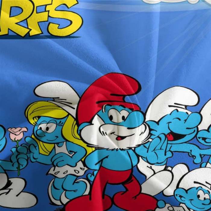 Smurfs Bedding Set Quilt Duvet Cover Without Filler