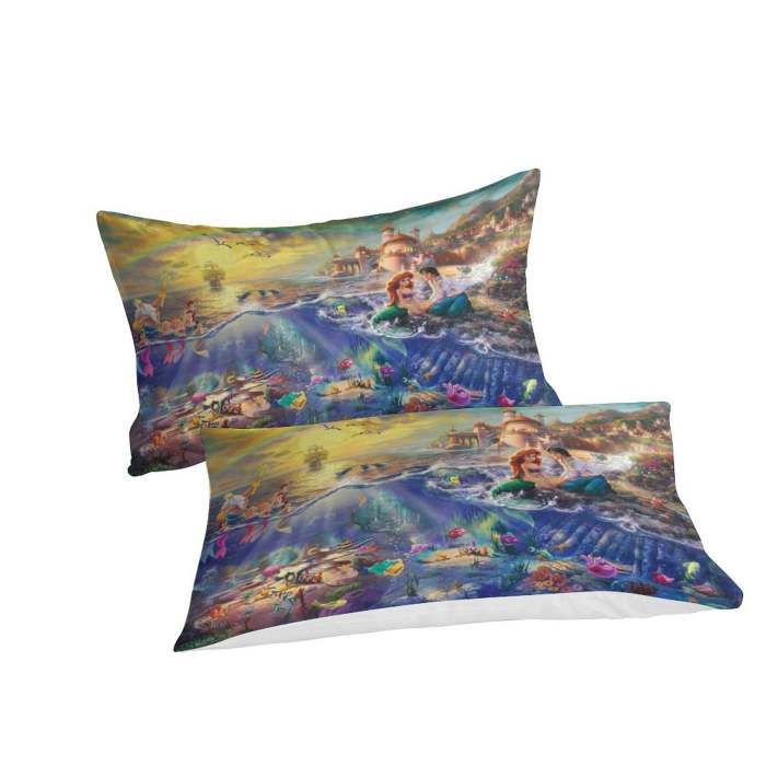 Cartoon Beauty And The Beast Bedding Set Quilt Duvet Cover Without Filler