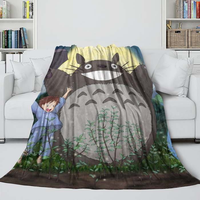 Tonari No Totoro Blanket Flannel Throw Room Decoration