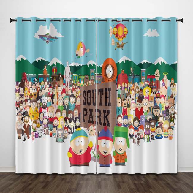 South Park The Stick Of Truth Curtains Pattern Blackout Window Drapes