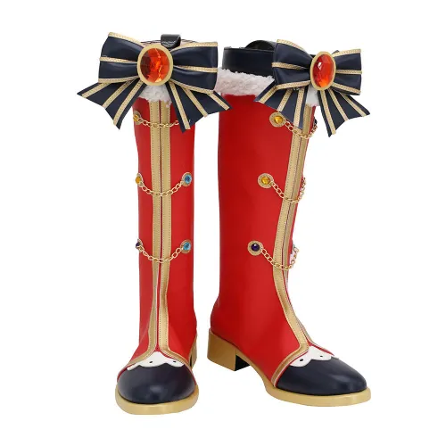 Bang Dream! Hello Happyworld! Smile Seeker! Kokoro Tsurumaki Red Shoes Cosplay Boots