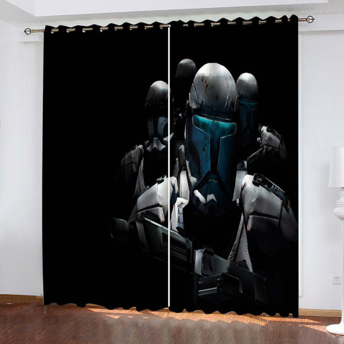 Star Wars Curtains Pattern Blackout Window Drapes