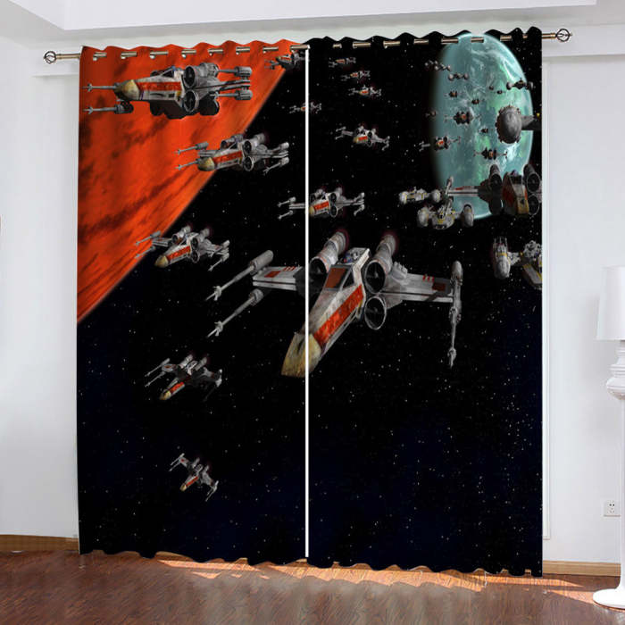 Star Wars Curtains Blackout Window Drapes Room Decoration