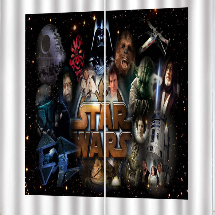 Star Wars Curtains Pattern Blackout Window Drapes