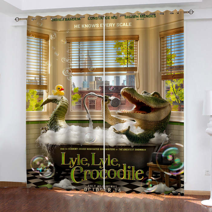 Lyle Lyle Crocodile Curtains Pattern Blackout Window Drapes