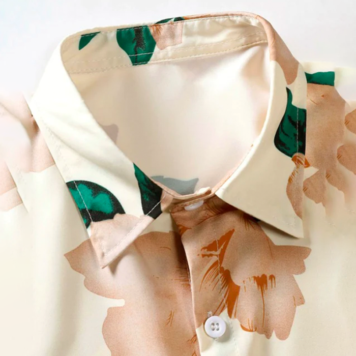 Floral Pattern Shirt And Casual Shorts