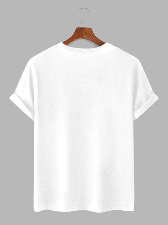 Jacquard Silky Shirt With Printed Basic T Shirt And Pants