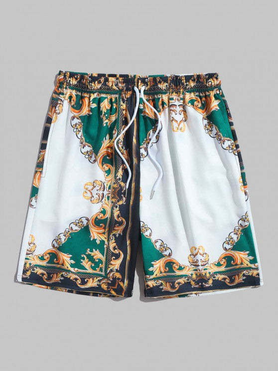 Ethnic Style Printed Shirt And Shorts