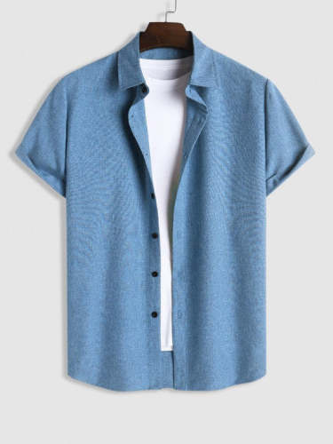 Solid Colored Shirt And Drawstring Pants Set