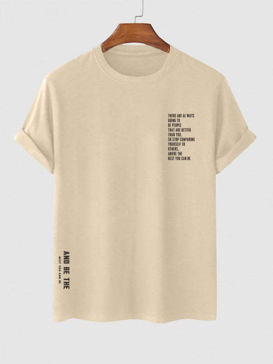 Slogan Print Casual T Shirt And Shorts
