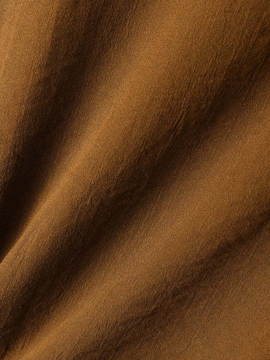 Lapel Collar Short Sleeve Shirt And Casual Pant