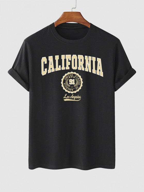California Badge T Shirt And Shorts Set