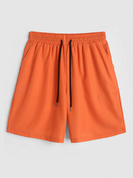 Hawaiian Shirt And Solid Colored Shorts Set
