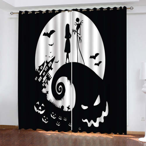 The Nightmare Before Curtains Pattern Blackout Window Drapes