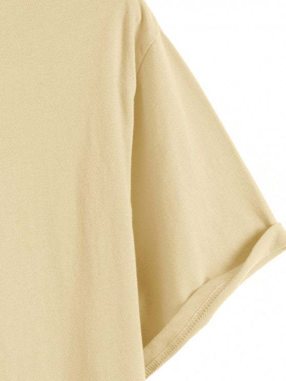 Floral Print T Shirt And Basic Casual Shorts Set