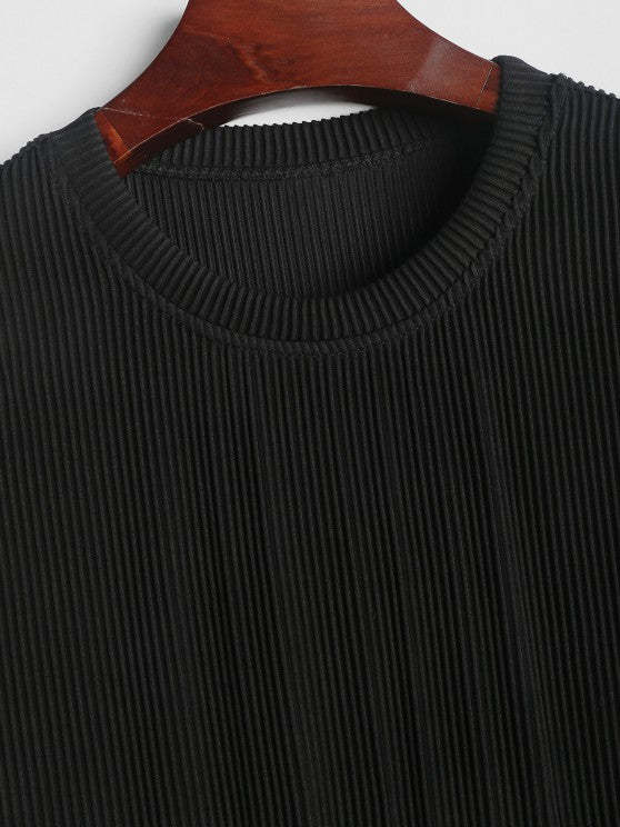 Solid Colored Tank Top And Pants Set