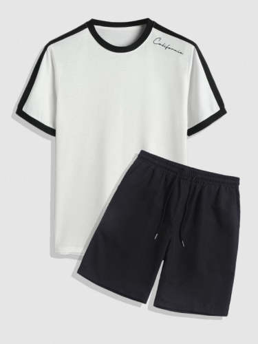 California Letter Tee And Shorts Set