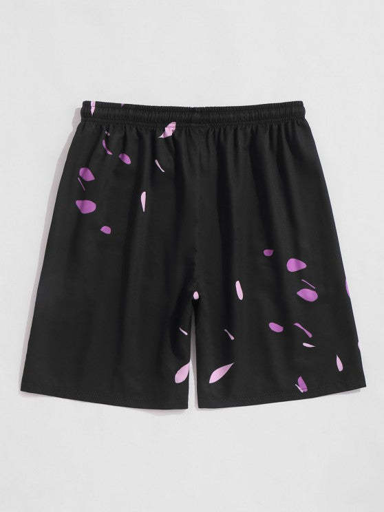 Mountain Flowers And Shorts Set