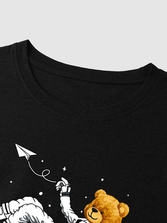 Bear Astronaut T Shirt And Shorts Set