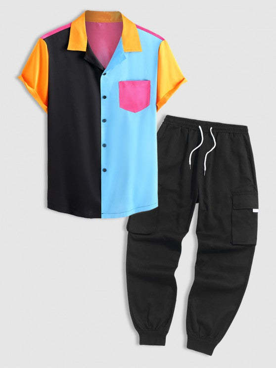 Pocket Shirt And Cargo Pants Set