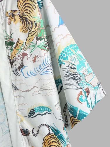 Patterned Shirt And Capri Pants Set