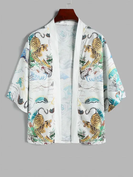 Patterned Shirt And Capri Pants Set