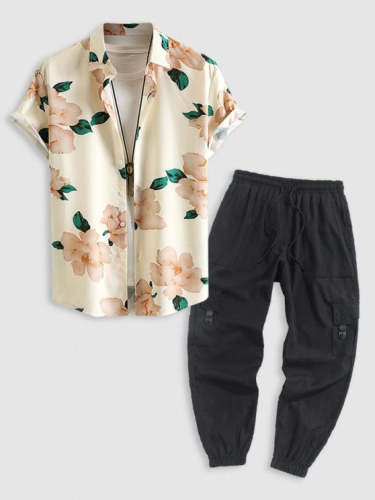 Floral Patterned Shirt And Pants Set