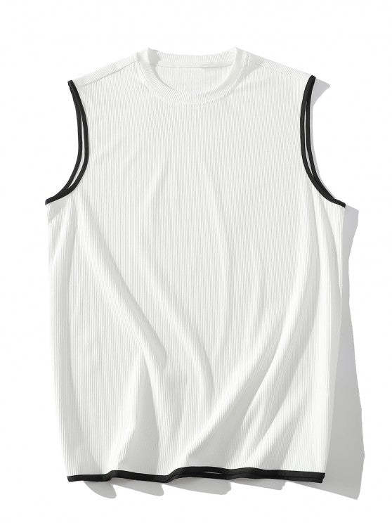 Solid Colored Tank Top And Shorts Set