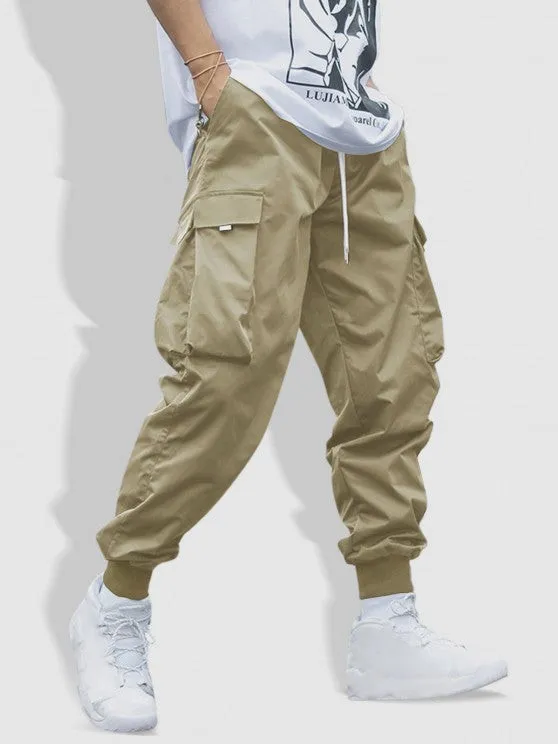 Sun And Cactus Pattern Shirt With Flap Pocket Cargo Pants Set