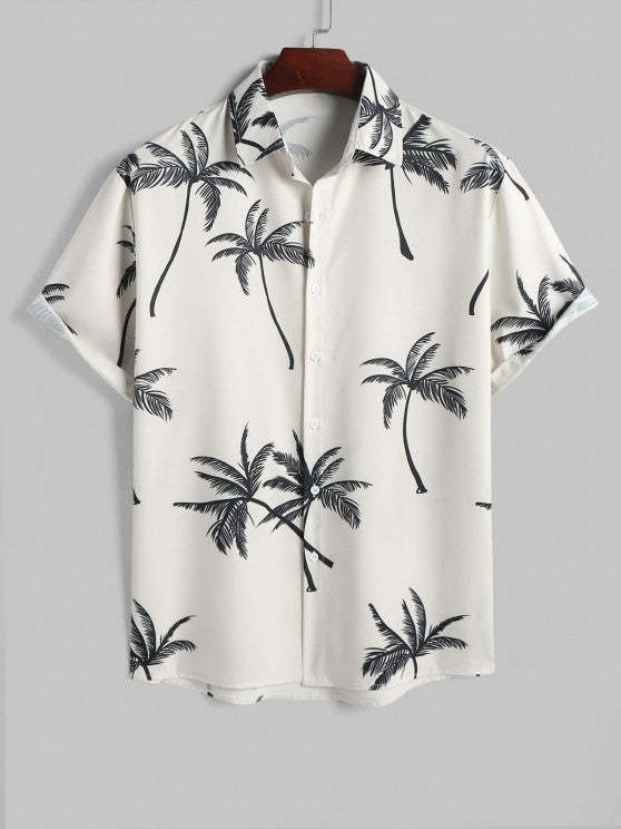 Coconut Tree Print Vacation Board Shorts