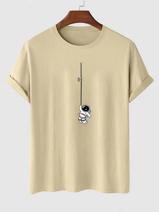 Astronaut Graphic Print T Shirt And Shorts