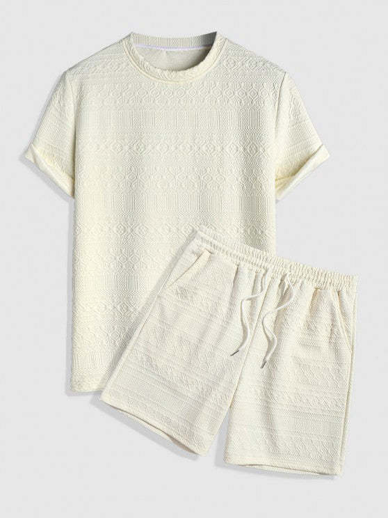 Plain Short Sleeves T Shirt And Shorts