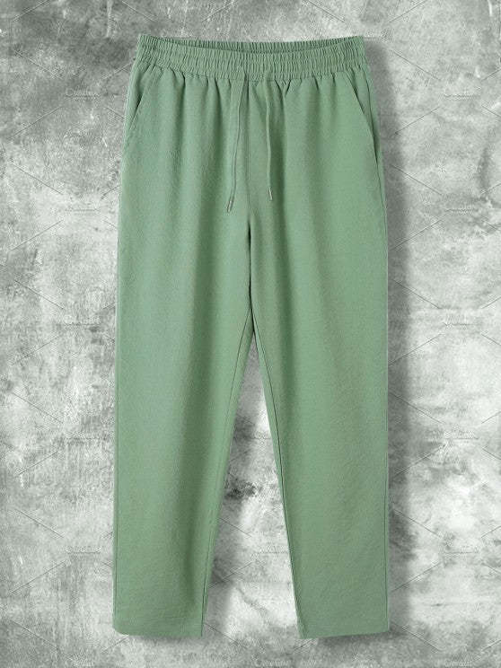 Lapel Collar Button Front Short Sleeve Shirt And Pants