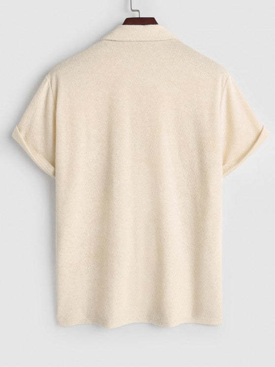 Solid Plain Short Sleeves Shirt