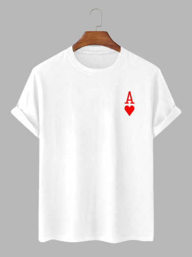 Playing Card Print T Shirt And Shorts Set