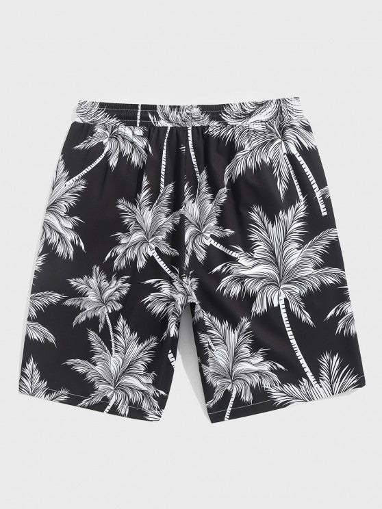 Coconut Tree Printed Shirt And Shorts