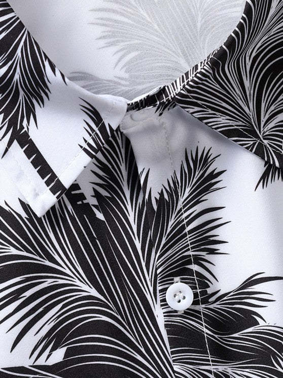 Coconut Tree Printed Shirt And Shorts