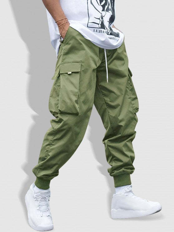 Wool Blend Shacket And Hoodie And Casual Cargo Pants Set